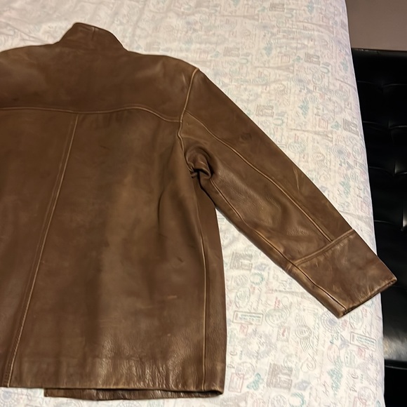 Lather jacket Brown color XL - Picture 6 of 7